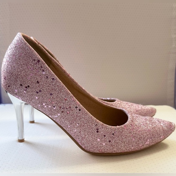 Pink Sparkly Heels - Picture 3 of 9